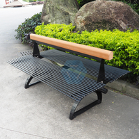 Banc public extérieur en aluminium pour arrêt de bus, jardin, campus, parc, patio composite, ville - Fournisseur
