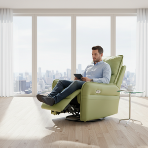 Canapé multifonctionnel en bois et cuir écologique, fauteuil inclinable électrique, chaise longue simple pour salon - Product Image 1