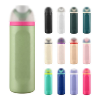 Bouteille d'eau originale, bouteille isotherme en acier inoxydable à double paroi multi-capacités avec logo personnalisé en gros
