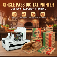 FunJar Yüksek Hızlı Tek Geçişli Mürekkep Püskürtmeli Yazıcı, Oluklu Mukavva Pizza Kutusu, Alışveriş Çantası, Kağıt Bardak için