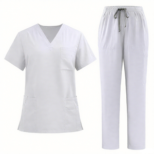 Paneles laterales Vendedores Uniformes Manga corta Suave con bolsillos pantalones para profesiones en hoteles Tienda de mascotas Trabajadores Enfermería - Product Image 6