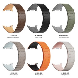 Bracelet de montre en silicone magnétique incurvé, double couleur, sans interstice, à libération rapide, étanche, bracelet de remplacement sportif pour montre intelligente - Product Image 6