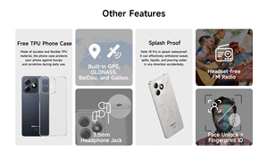 สมาร์ทโฟน <span class=keywords><strong>Ulefone</strong></span> Note <span class=keywords><strong>18</strong></span> <span class=keywords><strong>Pro</strong></span> 4G รุ่นดั้งเดิม หน้าจอ 6.78 นิ้ว แบตเตอรี่ 5450mAh ความจุ 6+256GB รองรับ NFC กล้อง 64MP ชิปเซ็ต Helio G91 ระบบปฏิบัติการ Android 14 - Product Image 6