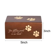 Urne funéraire transfrontalière en bois massif pour chiens et chats, fournitures funéraires pour animaux de compagnie, mini cercueil rectangulaire, vente en gros