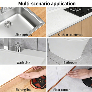 Ruban adhésif décoratif auto-adhésif en PVC/PU, étanche et ignifuge, pour coins de cuisine, salle de bain, baignoire, douche, sol et murs - Product Image 5