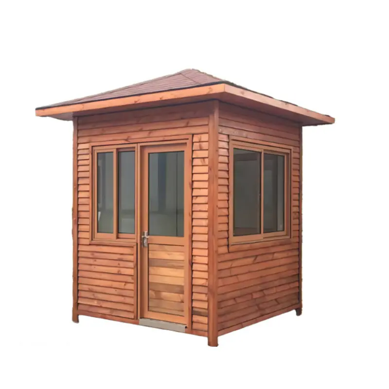 Casa prefabbricata in legno per uso domestico in legno vivente per chiosco all'aperto
