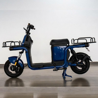 Vélo électrique pour adultes, scooter à deux places avec porte-bagages avant et arrière, pneus larges, vélo électrique longue portée pour les trajets quotidiens