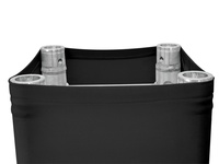 Housse de protection pour scrims en tissu spandex sur mesure 2-3 faces Pieds réglables Installation rapide Portable Blanc Noir pour haut-parleur