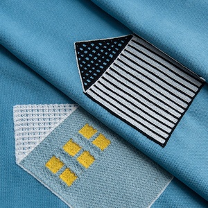 <span class=keywords><strong>Tende</strong></span> termiche termiche <span class=keywords><strong>per</strong></span> la camera dei bambini <span class=keywords><strong>Tende</strong></span> moderne rifinite a cartone animato piccola casa ricamata blu - Product Image 6