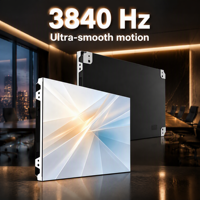 Écran LED d'intérieur P2.976 à pas fin, mur vidéo couleur, taux de rafraîchissement élevé, raccordement sans soudure, fournisseur de cabinets