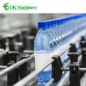Tam Set komple otomatik Pet plastik küçük şişe içme maden suyu üretim hattı/şişe su dolum makinesi
