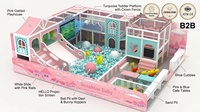 Equipo de Juego Interior Personalizado, Casa de Juegos con Temática de Bebé Soleado, Tobogán Blanco, Piscina de Pelotas con Proyección HELLO, Plataforma para Niños Pequeños, FEC Infantil