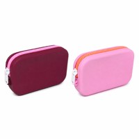 Accessoires de sac en silicone : support de téléphone, porte-monnaie, pochette zippée pour sac de plage en caoutchouc EVA perforé, logo personnalisé, vente en gros