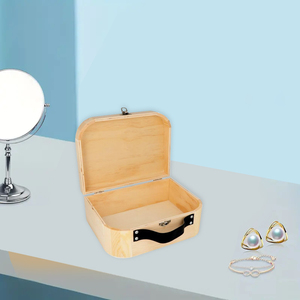 Valise en <span class=keywords><strong>Bois</strong></span> de Haute Qualité avec Poignée, Idéale pour Rangement de Voyage, Boîte Commémorative en <span class=keywords><strong>Bois</strong></span> - Product Image 6
