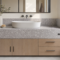 Dalle de terrazzo en pierre naturelle faite à la main, revêtement de sol en terrazzo architectural commercial, matériau de décoration intérieure moderne