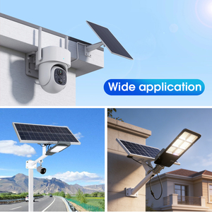 Monocrystalline Silicon <b>Solar</b> Panel Charger, IP67 Waterproof 5V 6W with Type-C/DC Port Mount Bracket for Outdoor CCTV IP <b>Camera</b> - Product Image 1