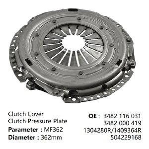Plaque de pression d'embrayage de camion 362 mm MF362 compatible avec Mercedes-Benz Atego, remplacement pour 3482 116 031 3482116031 - Product Image 1