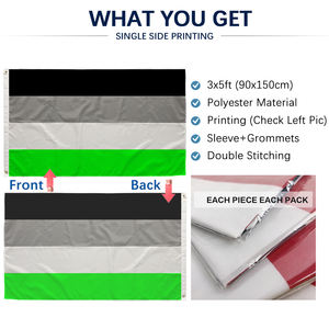 ธง LGBTQ+ ซีรีส์ธงแห่งความภาคภูมิใจ พิมพ์ด้านเดียว ขนาด 3x5 ฟุต 90x150 ซม. ธงแห่งความภาคภูมิใจสำหรับกลุ่มอัจฉราจิต - Product Image 2