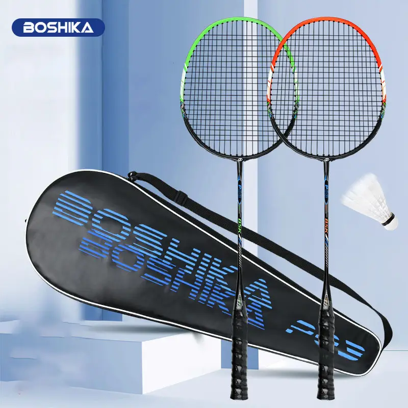 Factory Direct Sales Professional Training 24lbs Ultra-light 3u 4u Hi Qua Iron Alloy Badminton Racket set