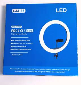 Portable <span class=keywords><strong>16</strong></span> pouces LED Selfie photographie lumière de remplissage lampe à distance avec trépied réglable et support de téléphone pour <span class=keywords><strong>Tik</strong></span> <span class=keywords><strong>Tok</strong></span> vidéo en direct - Product Image 2