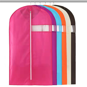 Housse <span class=keywords><strong>de</strong></span> vêtement colorée en tissu et plastique à prix abordable avec trou pour cintre, sac d'emballage respirant pour vêtements pour hommes, housse <span class=keywords><strong>de</strong></span> costume à fermeture éclair - Product Image 1