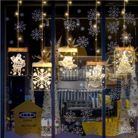 3D LED Illusion Glaçon Rideau Guirlande Lumineuse Extérieure de Noël avec Suspension Décoration Acrylique