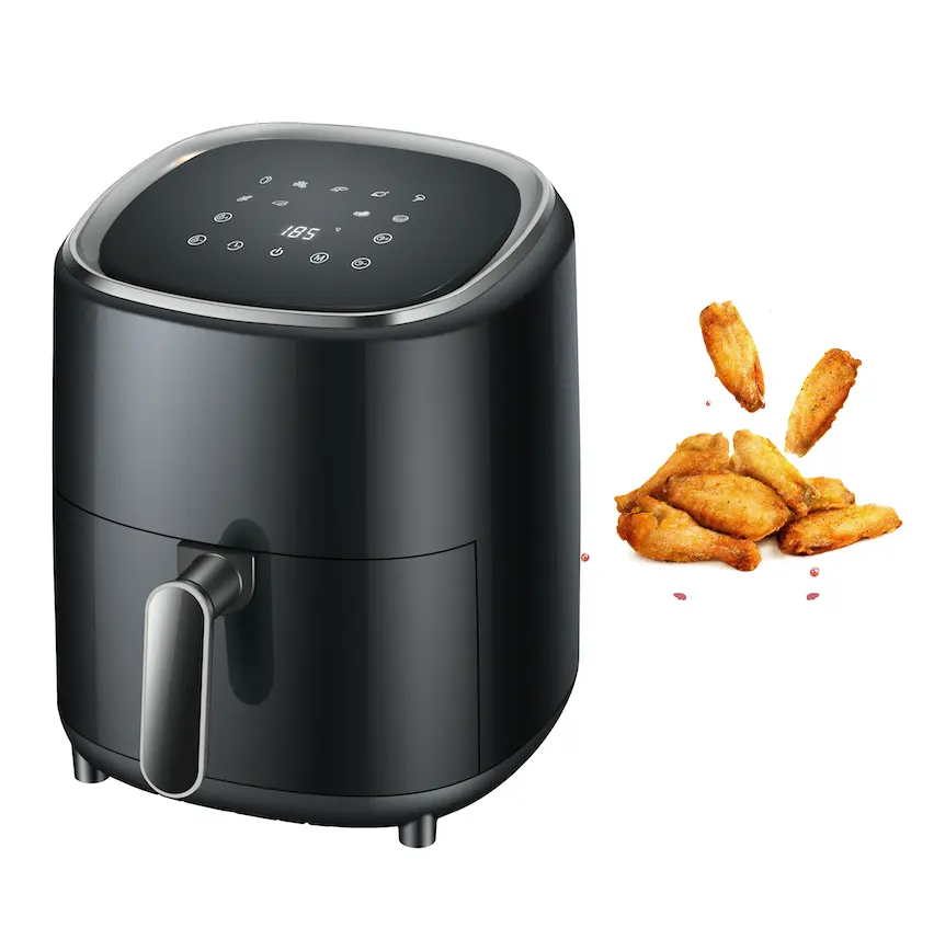 Household Mini 9 in 1 Multi-Purpose Smart Kitchen Appliance 3.5L 3.7 Quart 4 QT Digital Air Fryers with LED Display Touch Screen