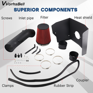 Sistema de Admisión de Aire Frío de Aluminio de Alto Rendimiento Aosu 12-21 para Sequoia 5.7L V8, Color Negro, Mejora la Potencia DR156 - Product Image 3