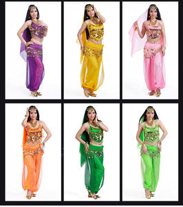 Trajes de danza del vientre egipcio indio azul pantalón largo <span class=keywords><strong>ropa</strong></span> de Bollywood <span class=keywords><strong>ropa</strong></span> de actuación vestido de danza árabe - Product Image 3