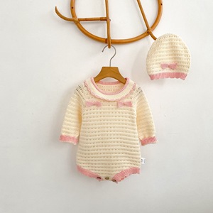 Body de Punto para Bebés de Primavera y Otoño, con Lazo y Manga Larga, Ropa de Punto para Niñas, Monos Modernos para Bebés - Product Image 2