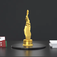 Trophée en feuilles de bananier moulées de haute qualité, cadeau promotionnel personnalisé, ornement en métal en forme de feuille, cadeaux Black Horse, plaqué or, personnalisable