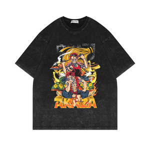 เสื้อยืดพิมพ์ลายผู้ชายย้อนยุคซักได้ตามที่ต้องการเสื้อยืดพิมพ์ลาย DTF เสื้ออะนิเมะ estampados - Product Image 4