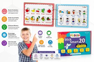 Kit de aprendizaje Kidogen Junior KG y UKG (4–5 años) Pensamiento crítico |   Aprendizaje a través del juego |   Libros de tela + Tarjetas didácticas + Pegatinas B - Product Image 4