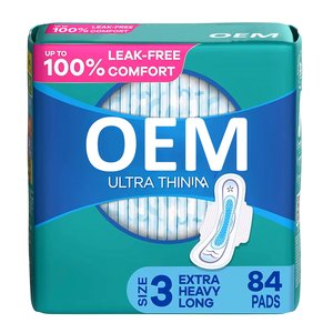 Kadın sıhhi peçete gün kullanımı Ultra ince kanatlı pamuk süper emici nefes tek kullanımlık kaçak koruma ile - Product Image 1