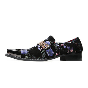 Xinzirain Custom da <span class=keywords><strong>uomo</strong></span> in vera pelle tattile pelle scamosciata artigianale Flora cuboide borchie con cinturino monaco concatenato Derby abito Oxford <span class=keywords><strong>scarpe</strong></span> - Product Image 3