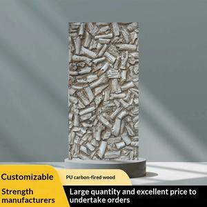 Pierre de charbon de bois volcanique en PU, texture de pierre artistique, carbonisée, environ 4 cm d'épaisseur/0,6x1,2 m, moulage par frittage et mousse - Product Image 1