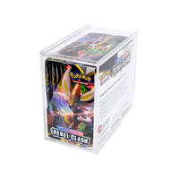 Boîte à booster Pokémon en acrylique du Japon avec couvercle magnétique, boîte à booster Pokémon en acrylique transparente
