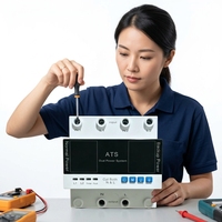 Commutateur de transfert automatique ATS double alimentation 100A monophasé IP20 avec protection contre les surtensions et les sous-tensions pour alimentation de secours
