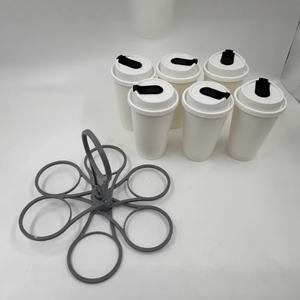 Artefact portable de levage de tasse rotatif et pliable avec 6 tasses de <span class=keywords><strong>vin</strong></span> de poche - Product Image 2