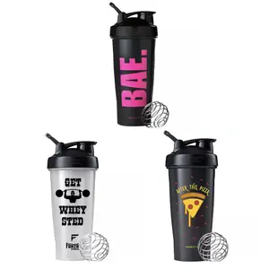 Protein Shaker với bóng Mang trường hợp bộ điều khiển phụ kiện cheapestorage bagtom logo nhựa Shaker chai phòng tập thể dục thể thao người lớn