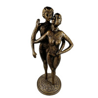 Statue de couple dansant en aluminium, figurine romantique d'amoureux, sculpture humaine, décoration de table, cadeau de mariage, ornement
