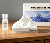 Diffuseur de parfum pour voiture en pierre Montagne enneigée, coffret cadeau, sans plomb, sans alcool, longue durée 6 mois, sans flamme, ensemble d'huiles essentielles pour intérieur