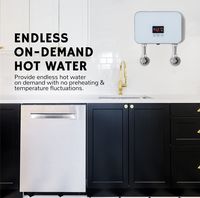 Pemanas Air Listrik Mini Instan 220V 3.5KW, Pemanas Air Tanpa Tangki Suhu Konstan untuk Rumah Tangga