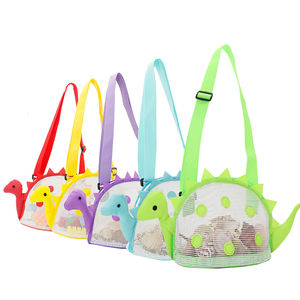 Estate bambini maglia Seashell borsa personalizzata cartone animato dinosauro spiaggia giocattolo di raccolta borsa all'ingrosso per i bambini - Product Image 1