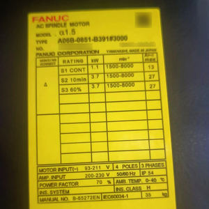 FANUC A06B-0852-B391 # Moteur servo AC série Alpha 3000, unité de moteur servo série Alpha - Product Image 2