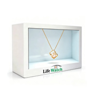 Pantalla Interactiva de 32 Pulgadas con Sistema Operativo Android Windows, Vitrina LCD Transparente 3D, Holobox para Exhibición de Marcas, Museo