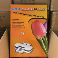 Film de plastification thermique brillant A4 (216*303mm) en PVC, 80mic, 100mic, 125mic, 150mic, 100 pièces, pour machine à plastifier