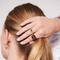 Bague signet personnalisable en acier inoxydable Jietao, plaquée or 18 carats PVD, avec halo de zirconiums cubiques, bijou vierge personnalisé pour cadeau de Noël