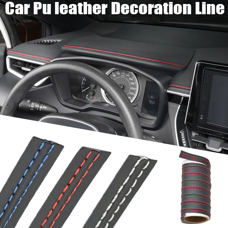 Modanature per auto Finiture in pelle PU Treccia di linea decorativa Striscia per porta Cruscotto Adesivo Interni auto Strisce fai da te universali – acquista a prezzi convenienti sul marketplace