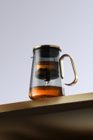 Bouilloire en verre borosilicate Bonston grande capacité 700 ml avec couvercle rotatif magnétique, infuseur amovible, design moderne, ensemble à thé en acier inoxydable